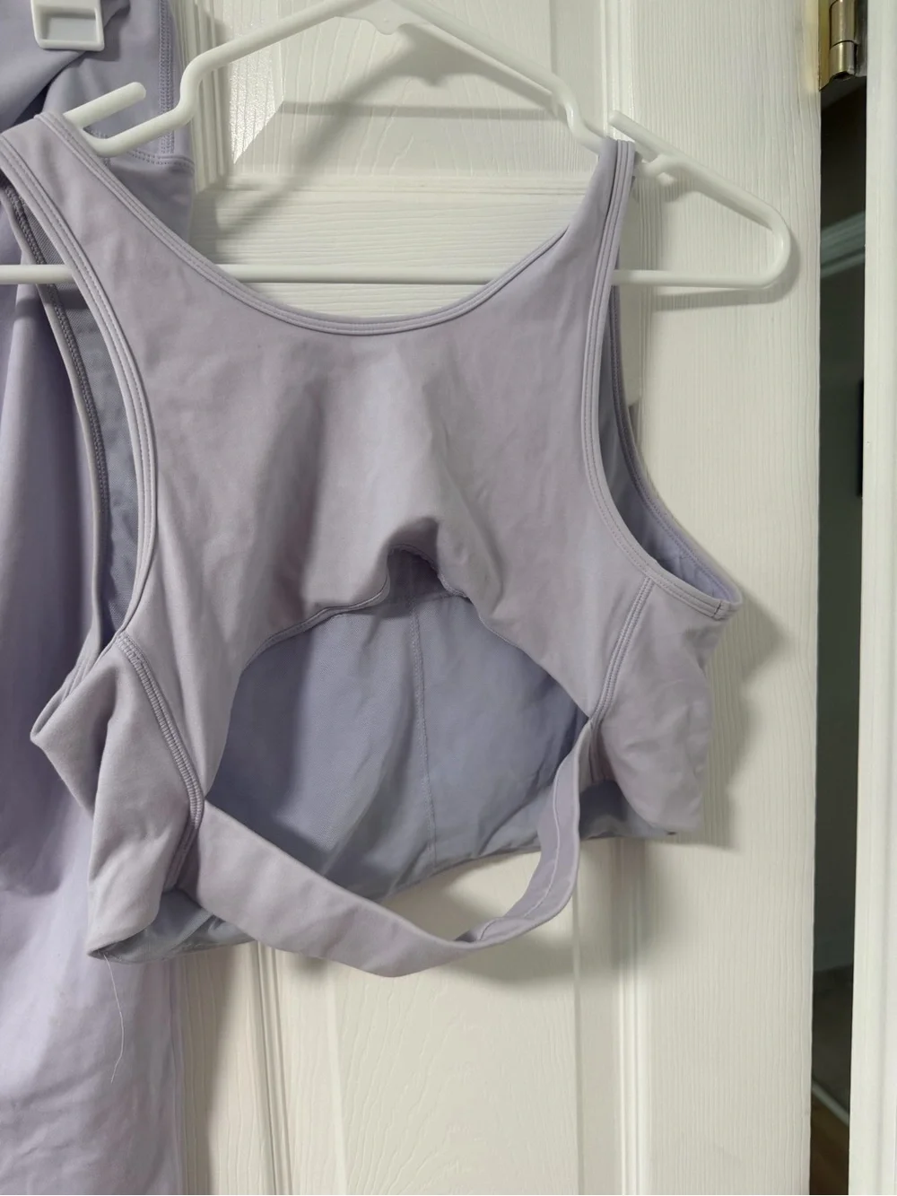 Mono B Lavender Scoop-Neck Sports Bra & Matching Leggings Set